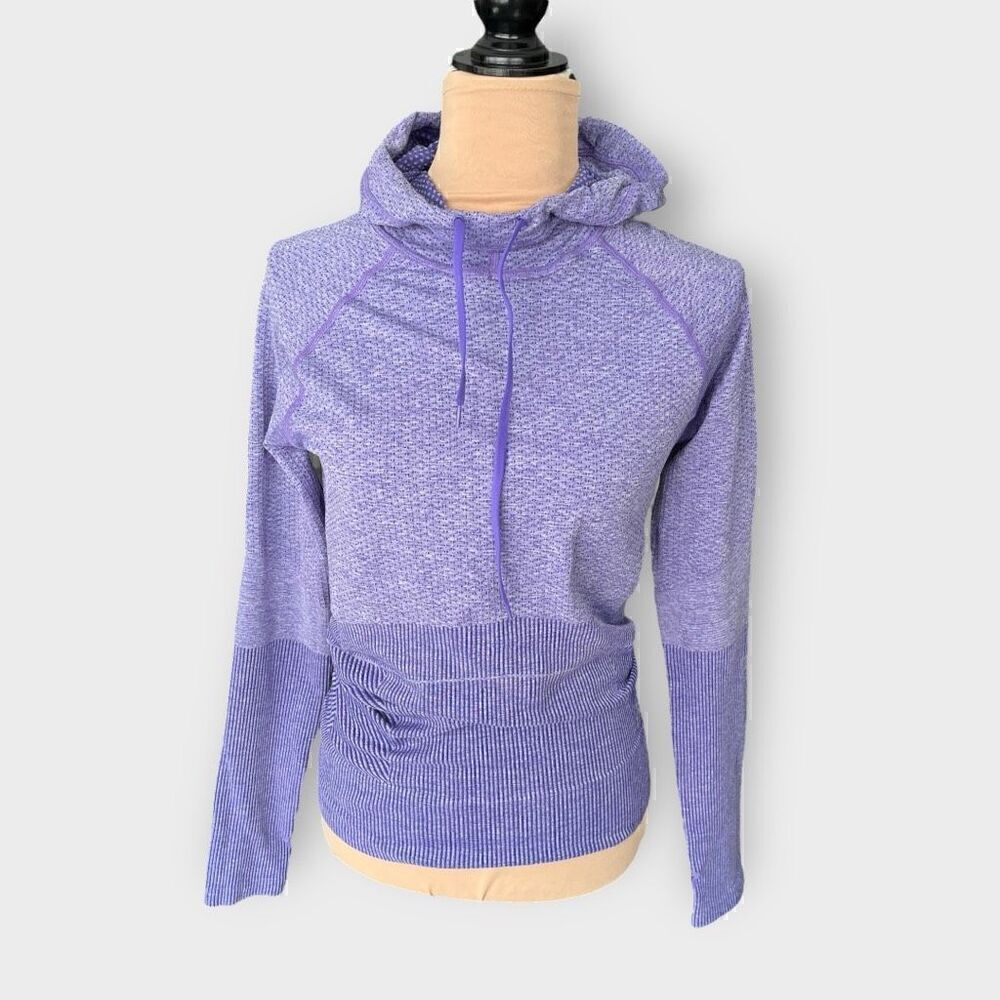 RBX Women's M Breathable Mesh Hoodie Sweatshirt Lilac Purple Sporty Athleisure